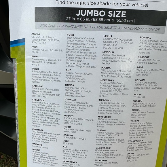 Go Gear Jumbo Carbon Fiber Sunblock 3 Layer Folding Automotive Car Shade NWT - Picture 7 of 8